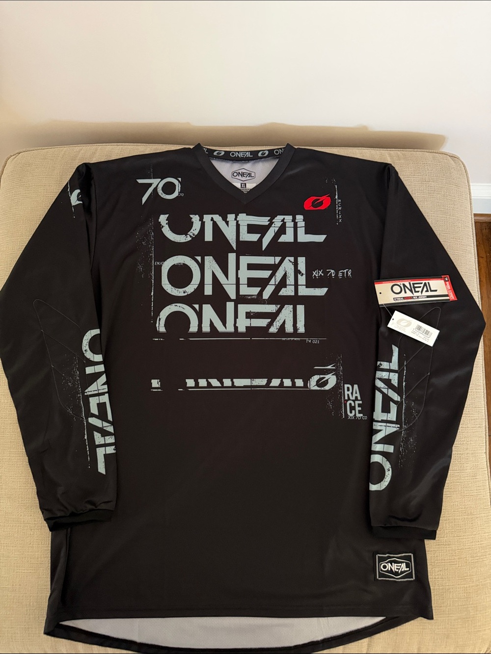 O'Neal Men's Black Logo Long-Sleeve Jersey